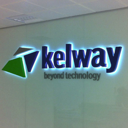 back lit logo sign